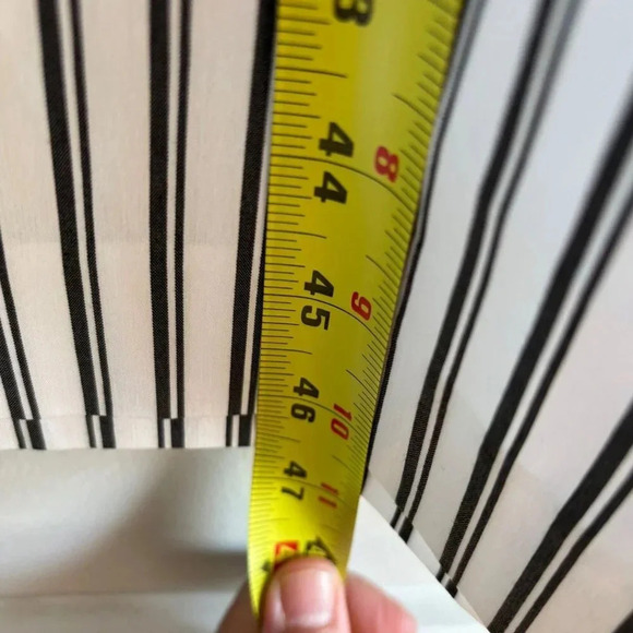 BCBGMAXAZRIA Womens Self Tie Belt Stripe Wide Leg Pants Black White Size 2/4 - Picture 5 of 13